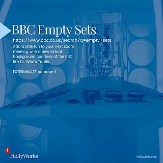 Add a little fun to your next Zoom meeting with a new virtual background courtesy of the BBC, like Dr. Whos Tardis. EXTERMINATE boredom!